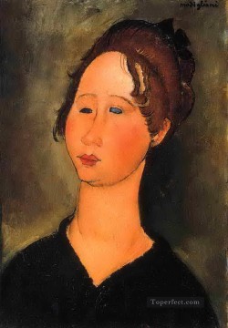 Amedeo Modigliani Painting - burgundian woman 1918 Amedeo Modigliani